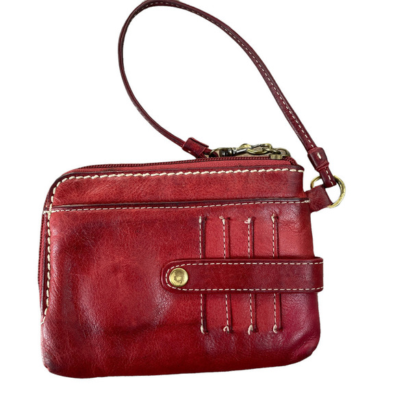 Giani Bernini Red Leather Wristlet Wallet - Picture 1 of 16